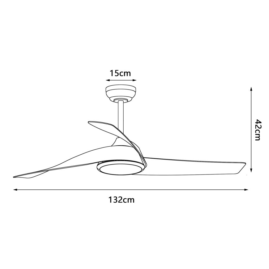ZEVENTI - LED dimmelhető mennyezeti ventilátor AERYS LED/24W/230V 3000/4000/6000K Wi-Fi Tuya fehér + távirányító