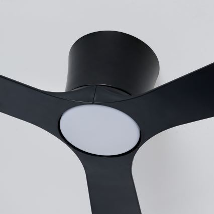 ZEVENTI - LED fényerőszabályozható mennyezeti ventilátor AUREX LED/24W/230V 3000/4000/6000K Wi-Fi Tuya fekete + távirányító