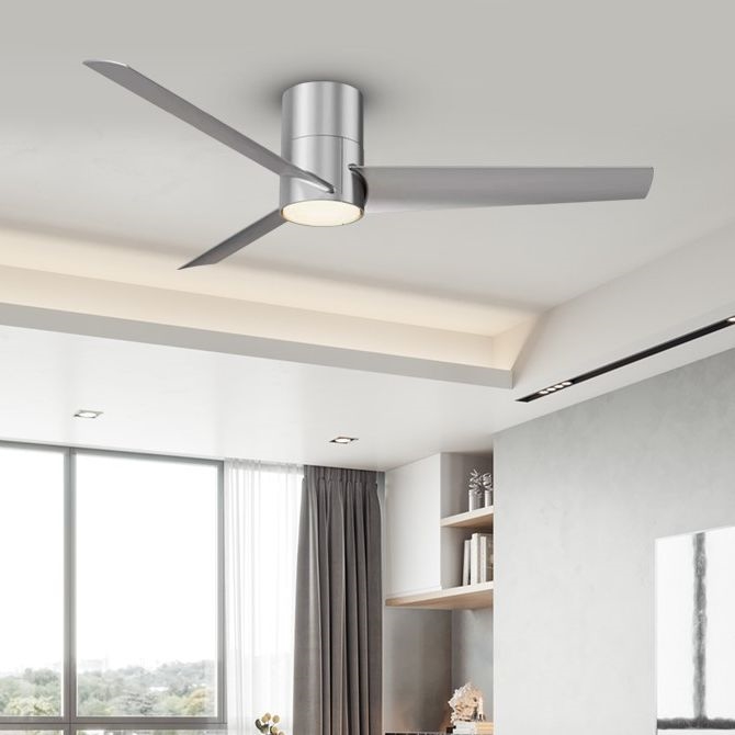 ZEVENTI - LED mennyezeti ventilátor BARROSA LED/18W/230V 3000/4000/6000K Wi-Fi Tuya matt króm + távirányító