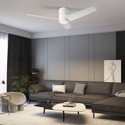 ZEVENTI - LED mennyezeti ventilátor BARROSA LED/18W/230V 3000/4000/6000K Wi-Fi Tuya fehér + távirányító
