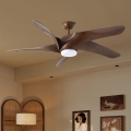 ZEVENTI - LED mennyezeti ventilátor LUCCA LED/18W/230V 3000/4000/6000K Wi-Fi Tuya barna + távirányító