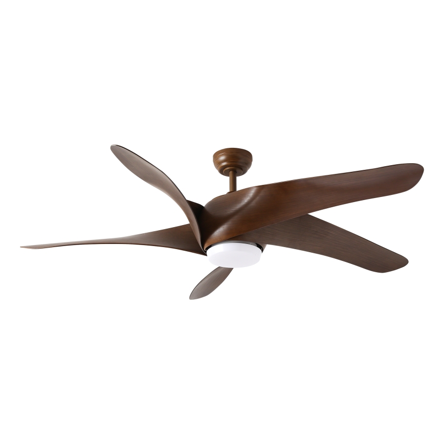 ZEVENTI - LED mennyezeti ventilátor LUCCA LED/18W/230V 3000/4000/6000K Wi-Fi Tuya barna + távirányító