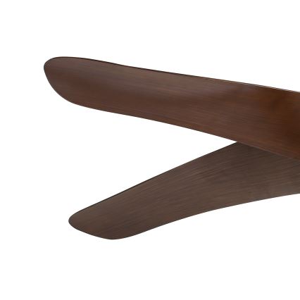 ZEVENTI - LED mennyezeti ventilátor LUCCA LED/18W/230V 3000/4000/6000K Wi-Fi Tuya barna + távirányító