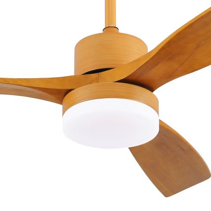 ZEVENTI - LED mennyezeti ventilátor MARE LED/24W/230V 3000/4000/6000K Wi-Fi Tuya tölgy + távirányító