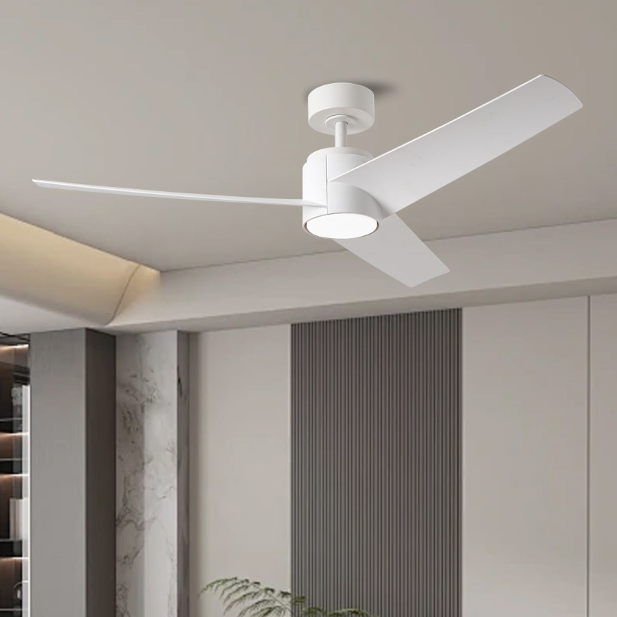ZEVENTI - LED mennyezeti ventilátor ORVIETO LED/18W/230V 3000/4000/6000K Wi-Fi Tuya fehér + távirányító