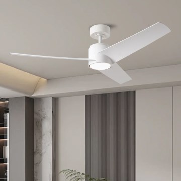 ZEVENTI - LED mennyezeti ventilátor ORVIETO LED/18W/230V 3000/4000/6000K Wi‑Fi Tuya fehér + távirányító
