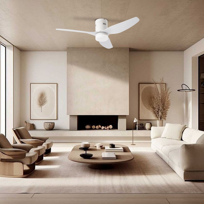 ZEVENTI - LED mennyezeti ventilátor PADUA LED/18W/230V 3000/4000/6000K Wi-Fi Tuya fehér + távirányító