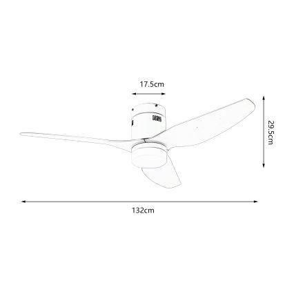 ZEVENTI - LED mennyezeti ventilátor PADUA LED/18W/230V 3000/4000/6000K Wi-Fi Tuya fehér + távirányító