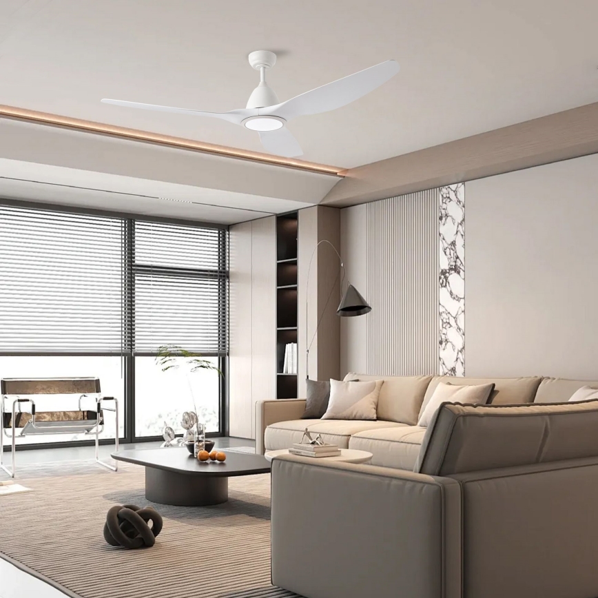 ZEVENTI - LED mennyezeti ventilátor URBINO LED/20W/230V 3000/4000/6000K Wi-Fi Tuya fehér + távirányító