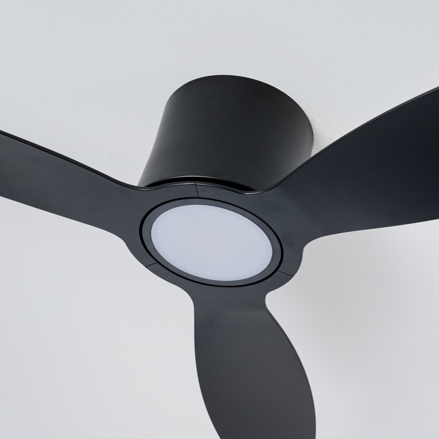 ZEVENTI - LED fényerőszabályozható mennyezeti ventilátor VENTORA LED/24W/230V 3000/4000/6000K Wi-Fi Tuya fekete + távirányító