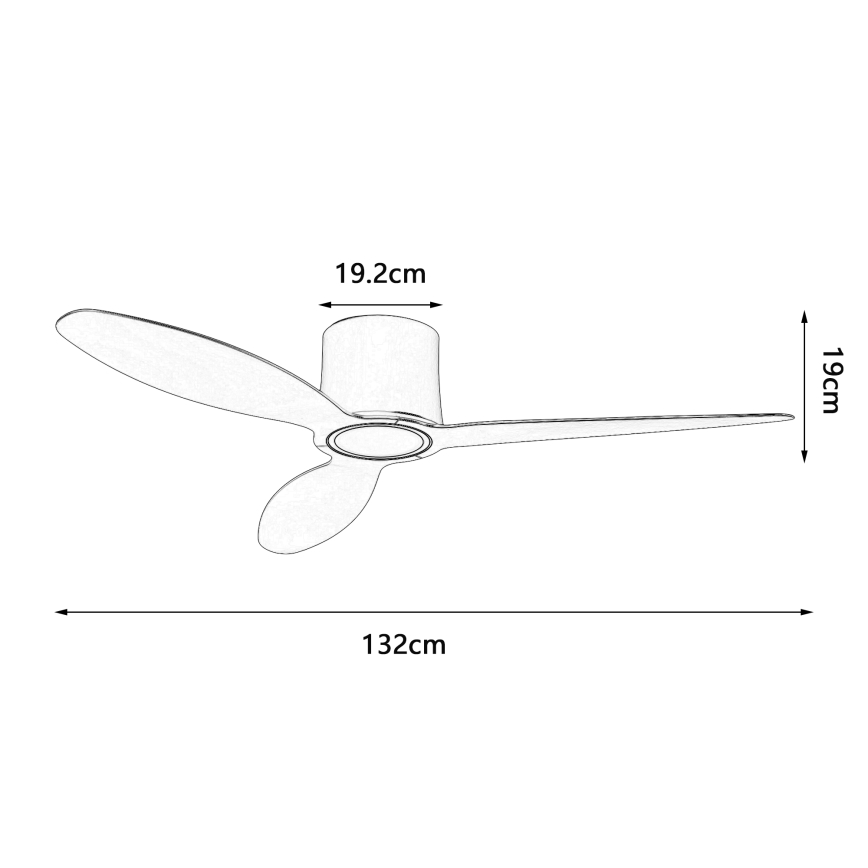 ZEVENTI - LED fényerőszabályozható mennyezeti ventilátor VENTORA LED/24W/230V 3000/4000/6000K Wi-Fi Tuya fekete + távirányító