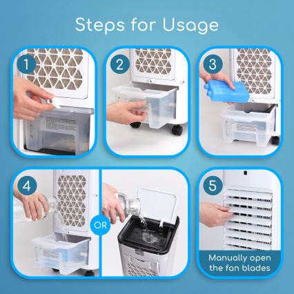 ZEVENTI - Levegőhűtő ARCTIC 60W/230V fekete/fehér