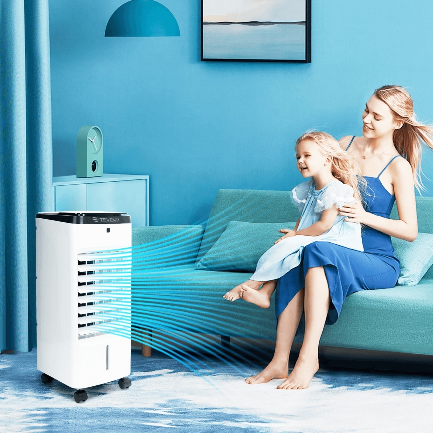 ZEVENTI - ARCTIC léghűtő 60W/230V fekete/fehér + távirányítóval