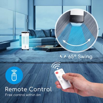 ZEVENTI - ARCTIC léghűtő 60W/230V fekete/fehér + távirányítóval