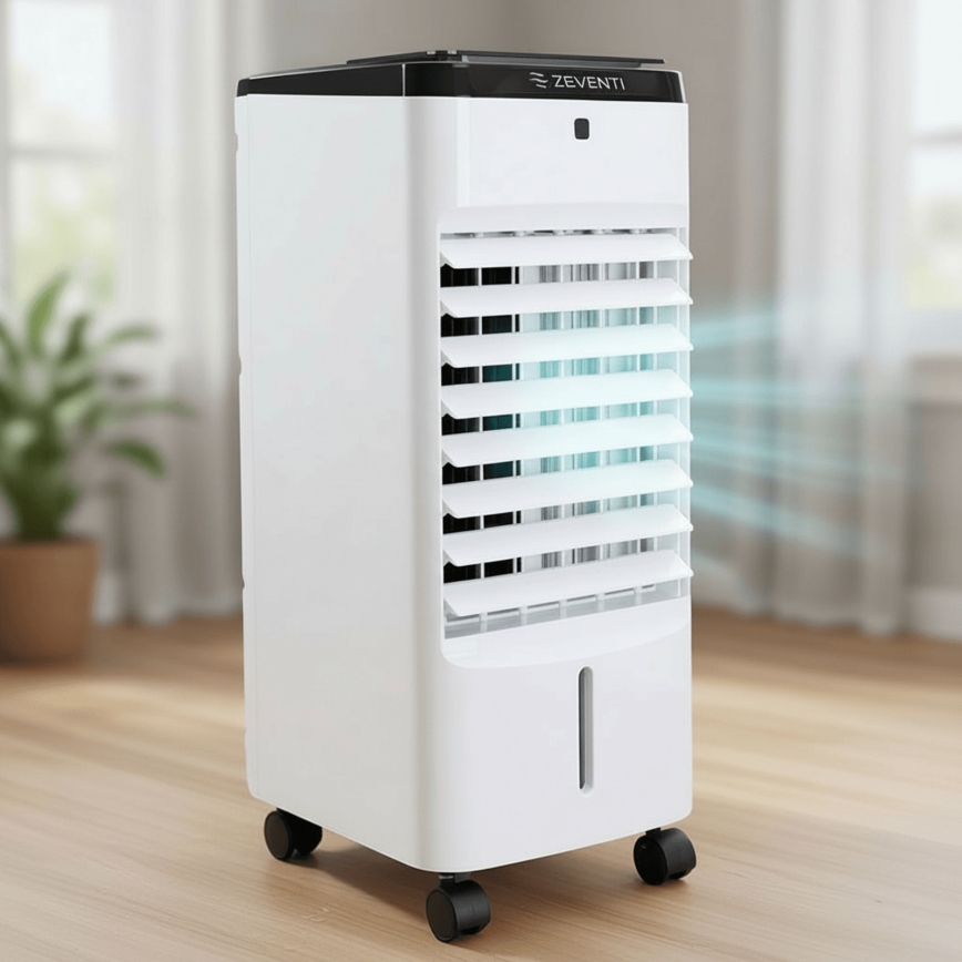 ZEVENTI - ARCTIC léghűtő 60W/230V fekete/fehér + távirányítóval