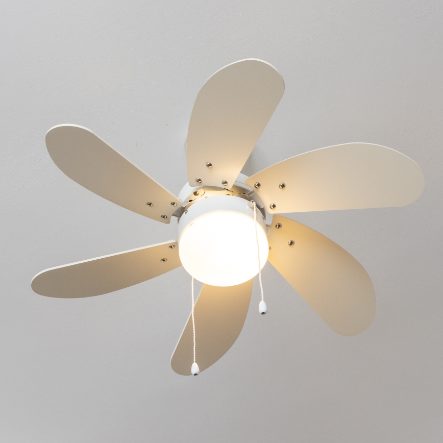 ZEVENTI - Mennyezeti ventilátor FAMARA 1xE14/60W/230V fehér