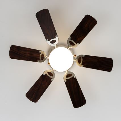 ZEVENTI - Mennyezeti ventilátor GALDANA 1xE27/60W/230V barna/bézs