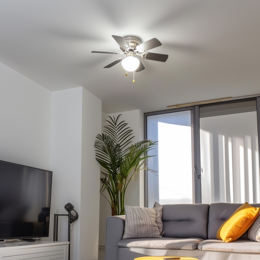 ZEVENTI - Mennyezeti ventilátor GALDANA 1xE27/60W/230V szürke/fehér