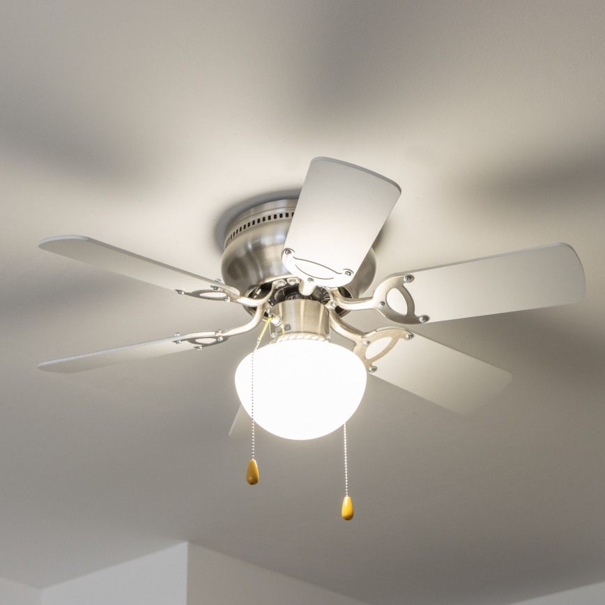 ZEVENTI - Mennyezeti ventilátor GALDANA 1xE27/60W/230V szürke/fehér