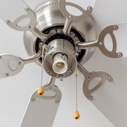 ZEVENTI - Mennyezeti ventilátor GALDANA 1xE27/60W/230V szürke/fehér