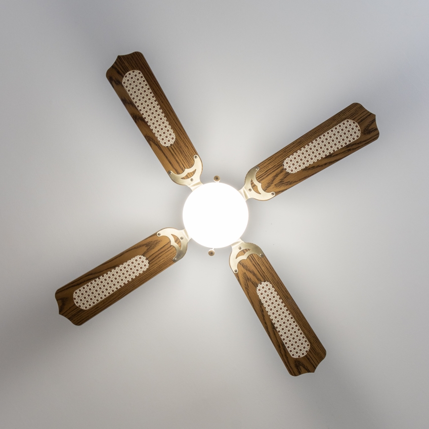 ZEVENTI - Mennyezeti ventilátor NAVAGIO 1xE27/60W/230V barna