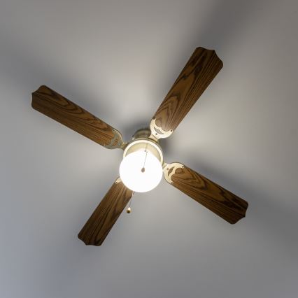 ZEVENTI - Mennyezeti ventilátor NAVAGIO 1xE27/60W/230V barna