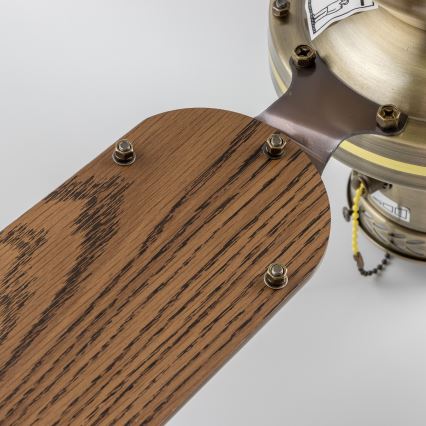 ZEVENTI - Mennyezeti ventilátor NAVAGIO 1xE27/60W/230V barna