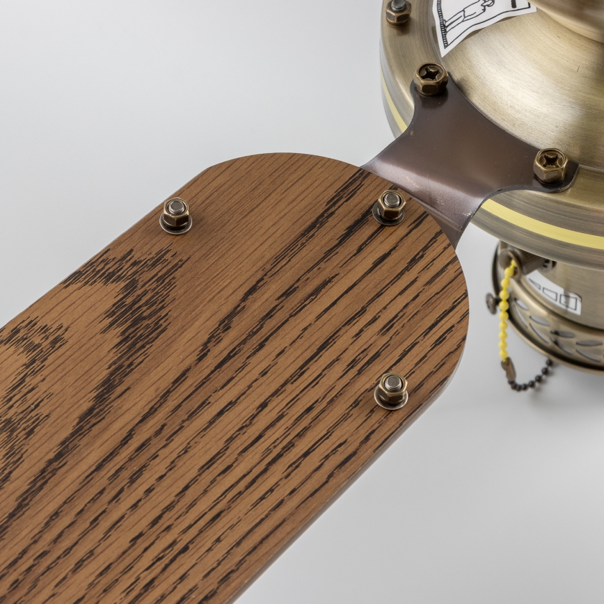 ZEVENTI - Mennyezeti ventilátor NAVAGIO 1xE27/60W/230V barna