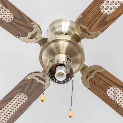 ZEVENTI - Mennyezeti ventilátor NAVAGIO 1xE27/60W/230V barna