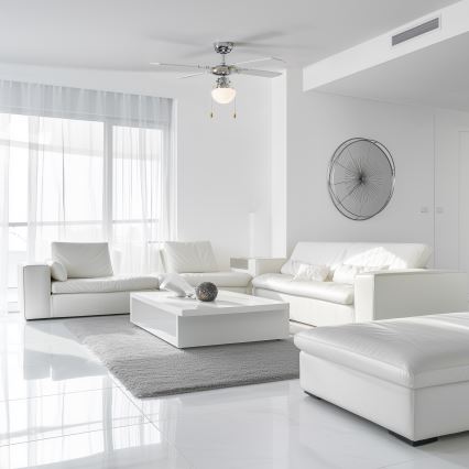 ZEVENTI - Mennyezeti ventilátor NAVAGIO 1xE27/60W/230V fekete/fehér