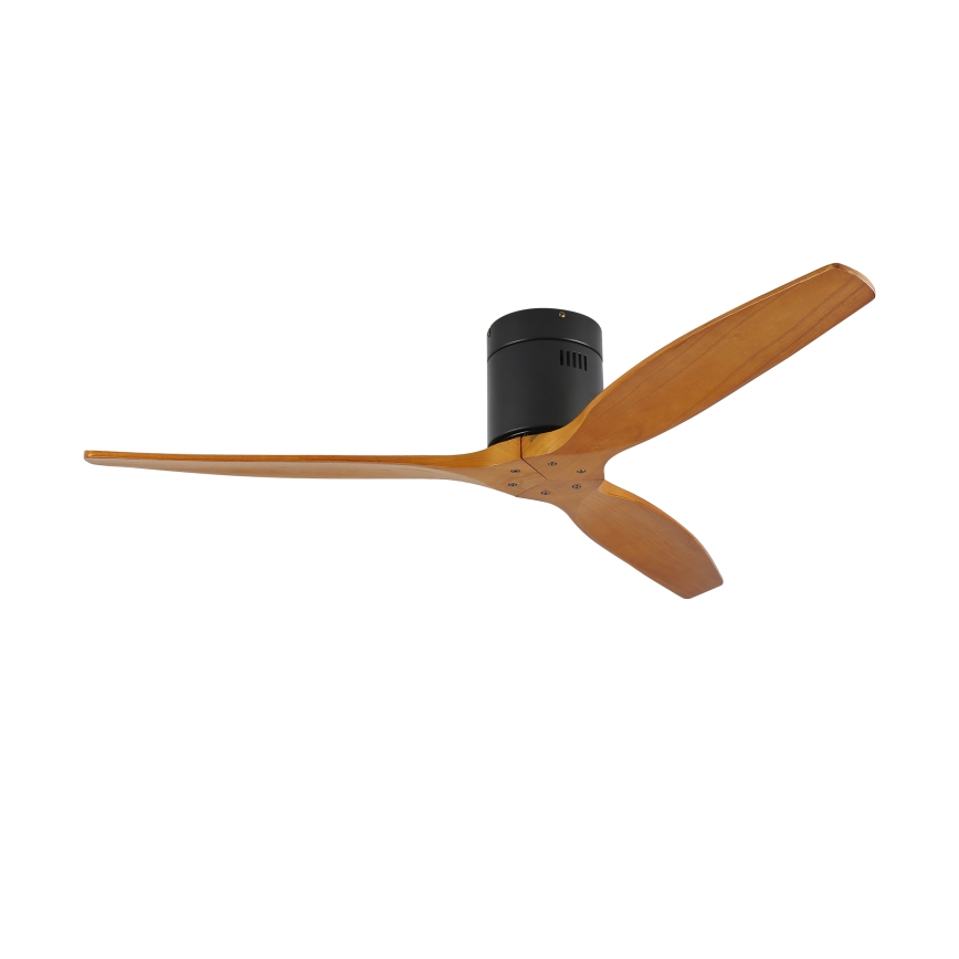 ZEVENTI - SPELLO mennyezeti ventilátor Wi‑Fi Tuya, fekete/tölgy + távirányító