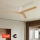 ZEVENTI - Mennyezeti ventilátor VELLON Wi-Fi Tuya fehér/paulownia + távirányító