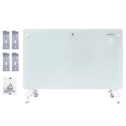 ZEVENTI - Okos elektromos direkt fűtőtest/konvektor LCD-kijelzővel 2000W/230V Wi‑Fi fehér