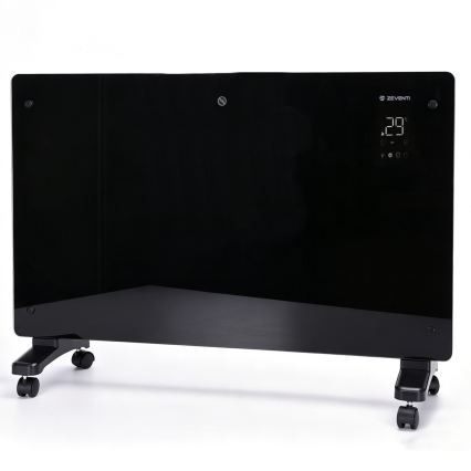 ZEVENTI - Okos elektromos fűtőtest/konvektor LCD-kijelzővel 2000W/230V Wi-Fi fekete