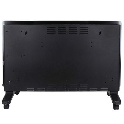 ZEVENTI - Intelligens fali elektromos fűtőtest/konvektor LCD kijelzővel 1000/2000W/230V Wi-Fi fekete
