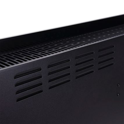 ZEVENTI - Intelligens fali elektromos fűtőtest/konvektor LCD kijelzővel 1000/2000W/230V Wi-Fi fekete