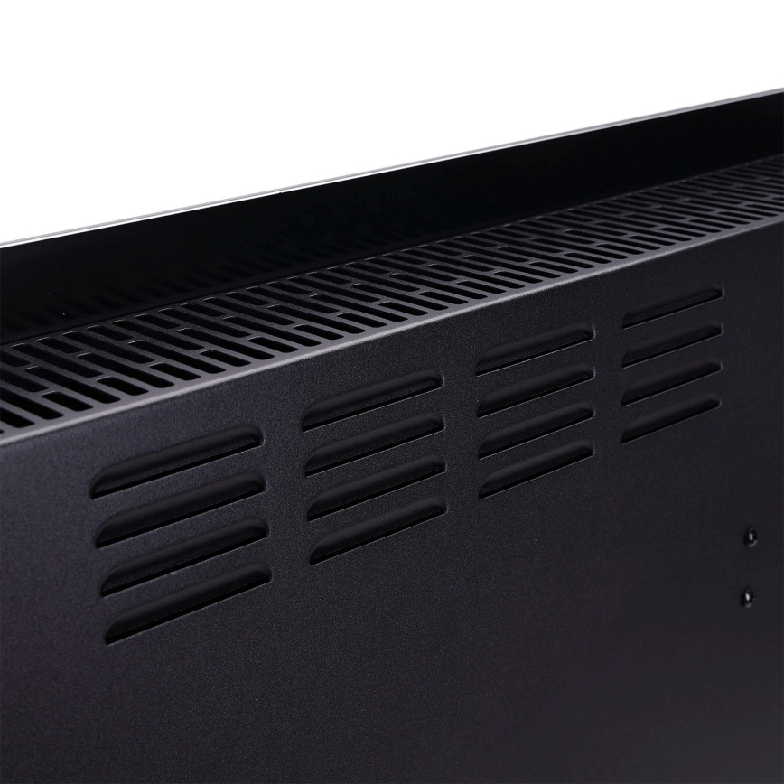 ZEVENTI - Intelligens fali elektromos fűtőtest/konvektor LCD kijelzővel 1000/2000W/230V Wi-Fi fekete