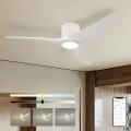 ZEVENTI - ORBITO dimmelhető LED mennyezeti ventilátor LED/24W/230V 3000/4000/6000K Wi‑Fi Tuya fehér + távirányító
