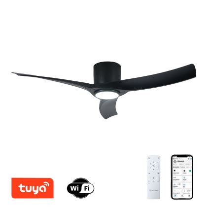 ZEVENTI - LED dimmelhető mennyezeti ventilátor ORBITO LED/24W/230V 3000/4000/6000K Wi-Fi Tuya fekete + távirányító