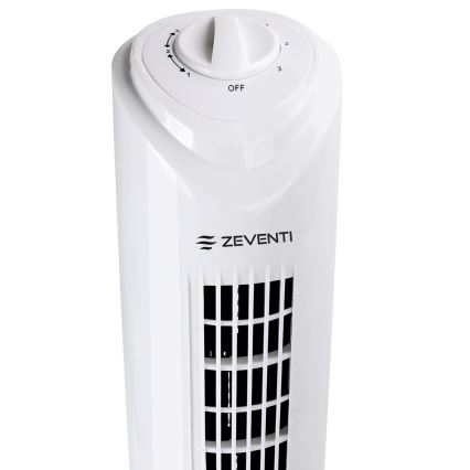 ZEVENTI - FLOW oszlopventilátor 45W/230V fehér