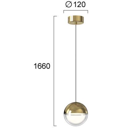 ZIREA LED csillár kábelen LED/7W/230V arany