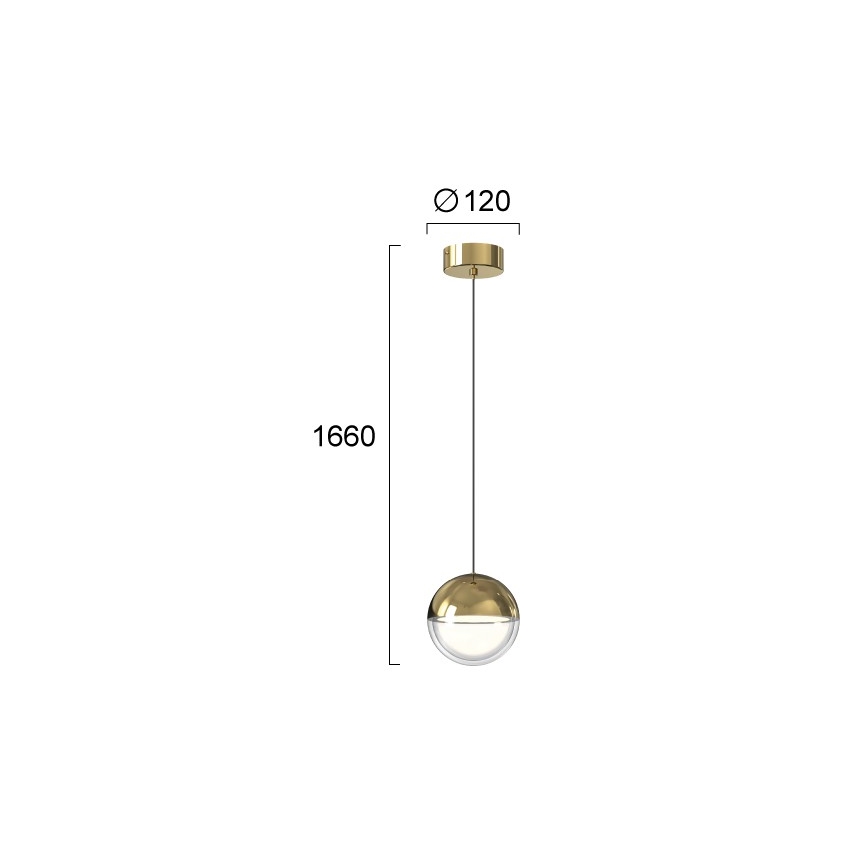 ZIREA LED csillár kábelen LED/7W/230V arany