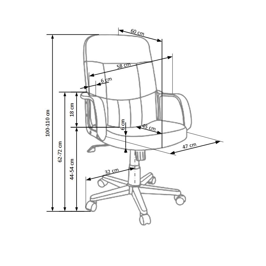 ZIRUQ fekete irodai szék