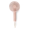 Zsebméretű, újratölthető ventilátor 5W/5V, 1200 mAh, rózsaszín