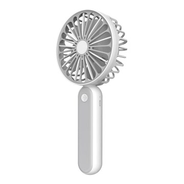 Zsebventilátor 1200 mA/3,7V USB szürke/fehér