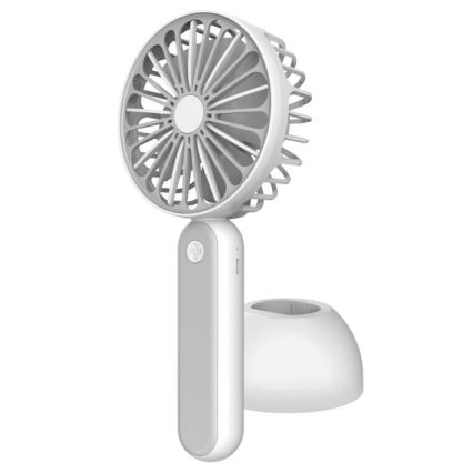 Zsebventilátor 1200 mA/3,7V USB szürke/fehér