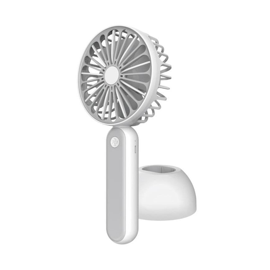 Zsebventilátor 1200 mm/3,7V USB szürke/fehér