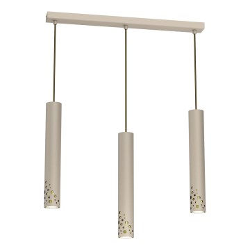Zsinóros csillár ALTRO 3xGU10/8W/230V bézs