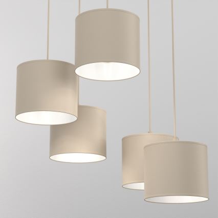 Zsinóros csillár ARDEN 5xE27/15W/230V, átm. 44 cm, bézs