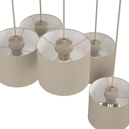 Zsinóros csillár ARDEN 5xE27/15W/230V, átm. 44 cm, bézs